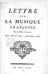 Rousseau Letter de Music